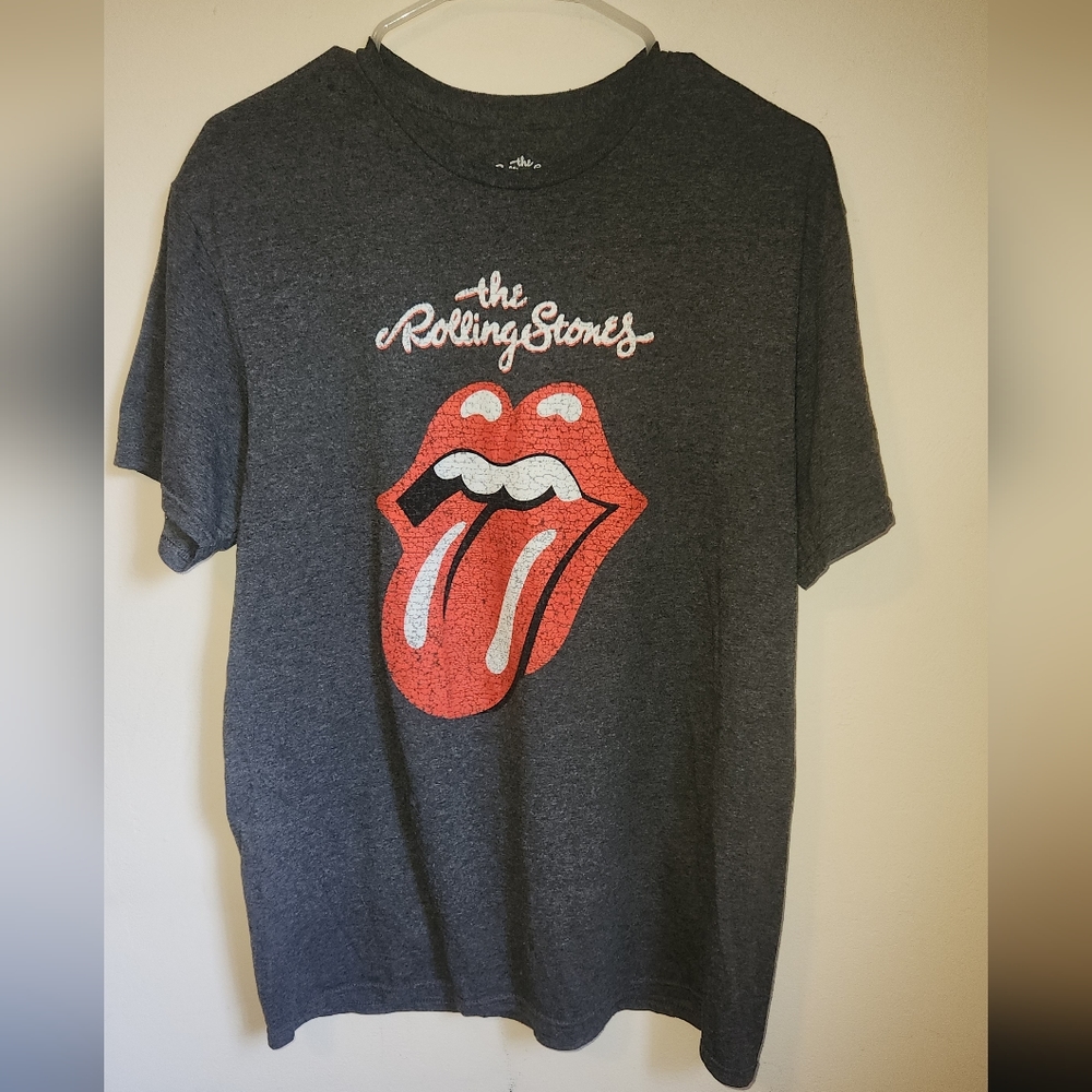Gray Rolling Stones T-Shirt, Men's Size Large